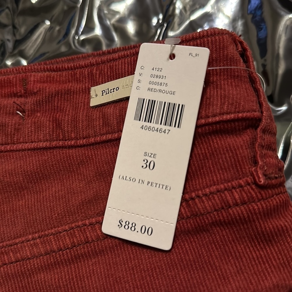 Pilcro red script corduroy pants - Picture 5 of 5